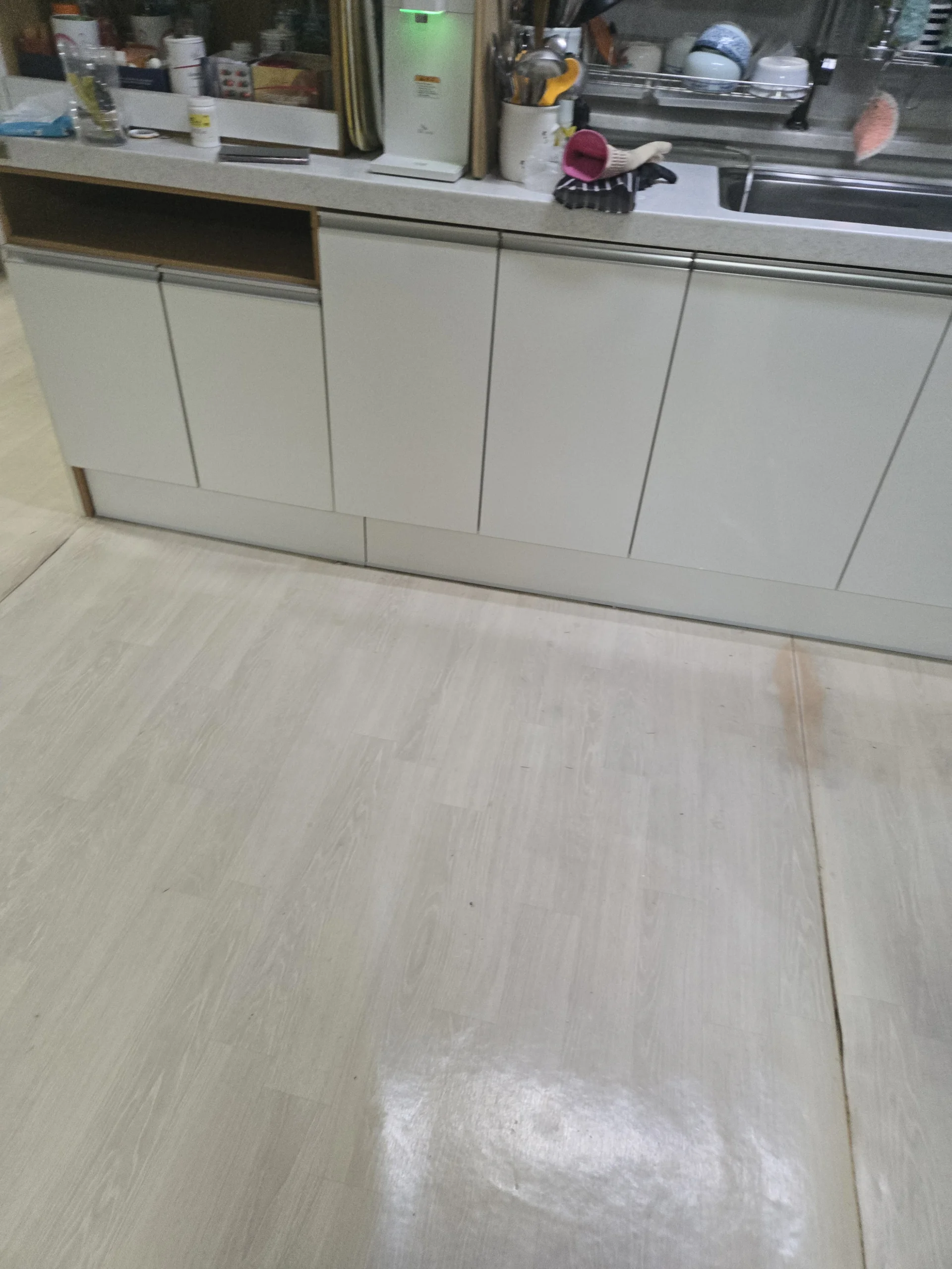 개수대 실리콘·마감 보수 실습 실습 사진