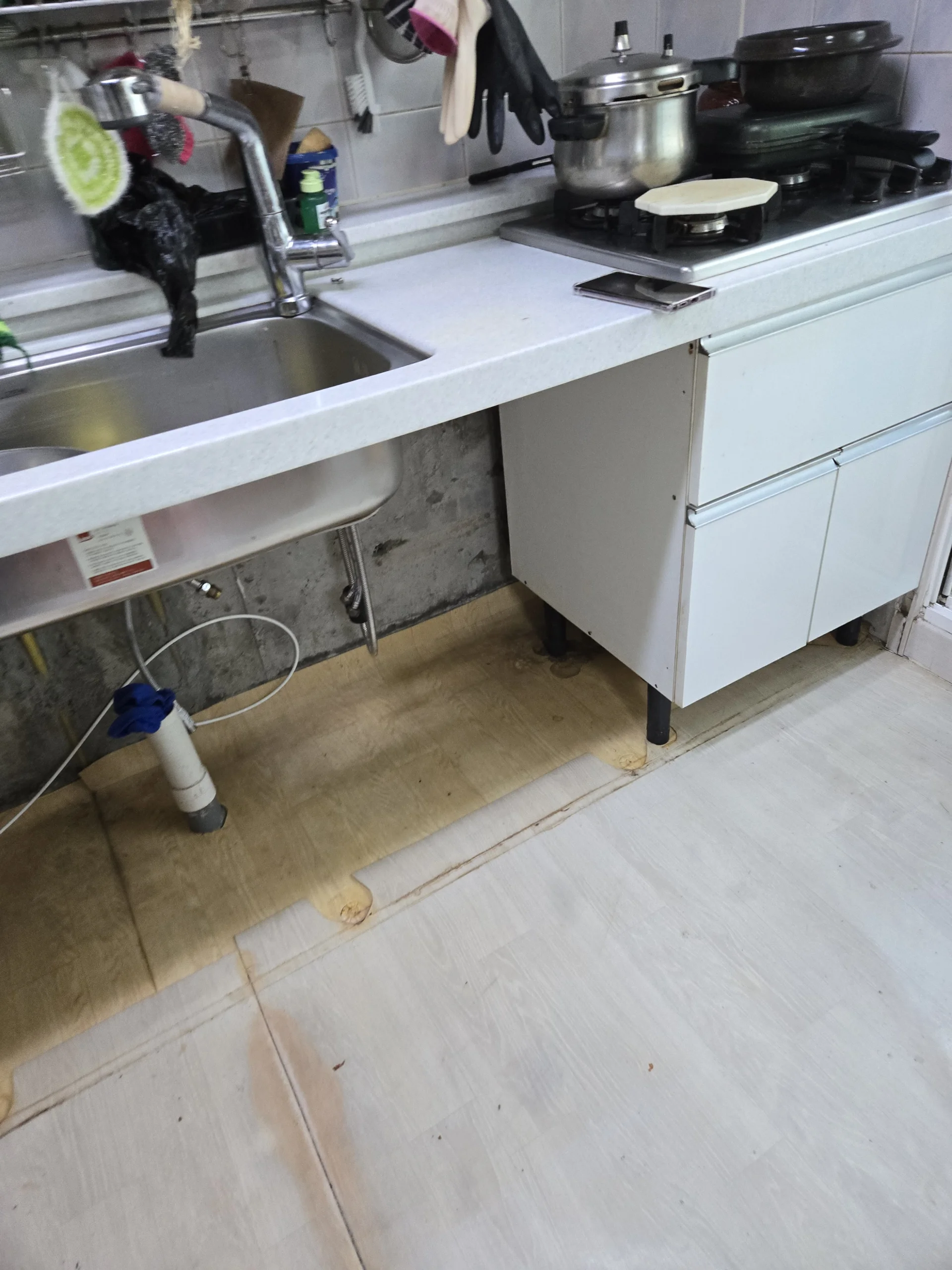 개수대 실리콘·마감 보수 실습 실습 사진